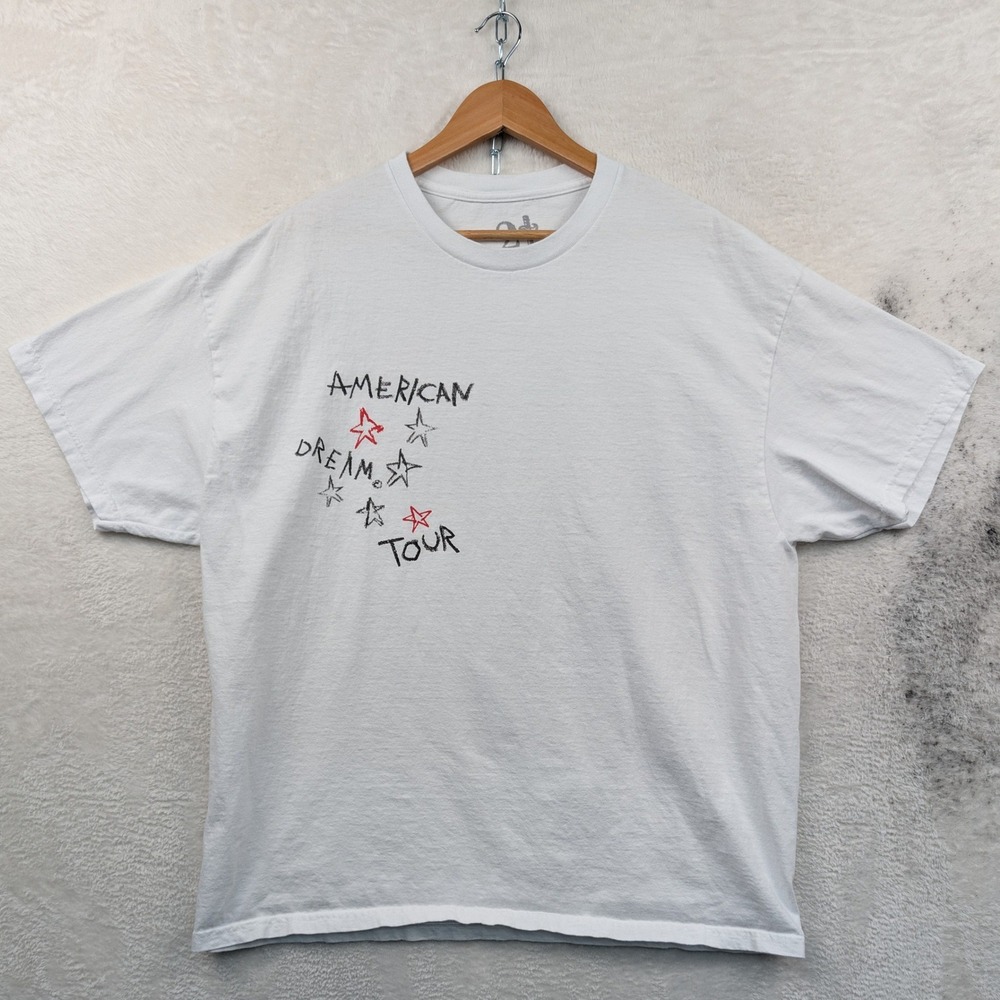 21 Savage T-Shirt Men's XXL White American Dream Tour Hip Hop Urban Streetwear